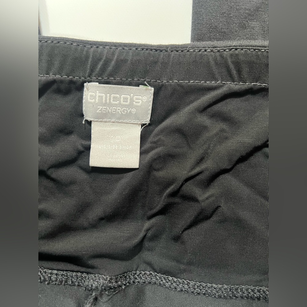 Chico’s Zenergy Black Leggings 1R | Gym Girl Athleisure Casual Everyday Chic - Picture 3 of 4